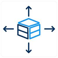 layers and Big data icon concept vector