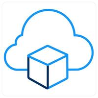 Cloud Storage and Big data icon concept vector