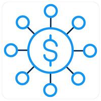 Fundraising network and Funds icon concept vector