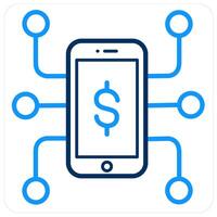 Money Network and finance icon concept vector