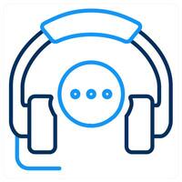Headset And Calling Icon Concept vector