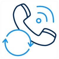 Calling Status And Service Icon Concept vector