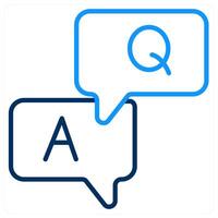Question Answer And Query Icon Concept vector