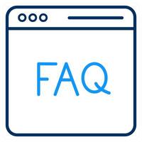 Webpage Faq And Web Icon Concept vector