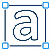 Font and designing icon concept vector