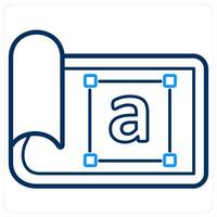 Style and text tool icon concept vector