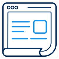 Webpage detail and feedback icon concept vector
