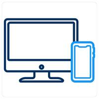 Responsive and device icon concept vector