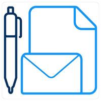 Write document and copywirte icon concept vector