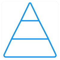 Pyramid and diagram icon concept vector