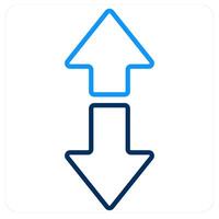 Opposite Arrows and diagram icon concept vector