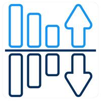 Evaluation and Bar chart icon concept vector