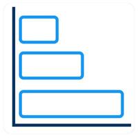 Horizontal Chart and diagram icon concept vector