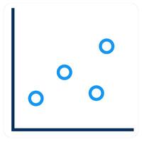 Dots Chart and diagram icon concept vector
