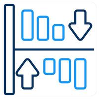 Graph Bar and diagram icon concept vector