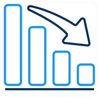 Investment Loss and diagram icon concept vector