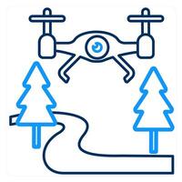 Flying drone and flying icon concept vector