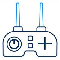 Drone controller and drone icon concept vector