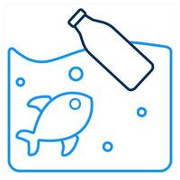 Save Ocean and pollution icon concept vector