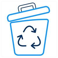 Recycle Bin and trash icon concept vector