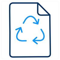 Recycled Paper and document icon concept vector