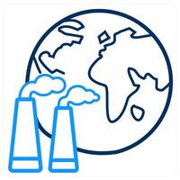 Factory and pollution icon concept vector