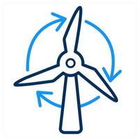 Wind Energy and recycling icon concept vector
