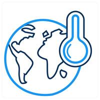 Global Temperature and global icon concept vector