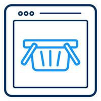 Online Cart and cart icon concept vector