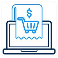 Checkout and invoice icon concept vector