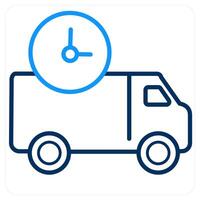 Delivery Time and delivery icon concept vector