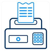 Billing Machine and invoice icon concept vector