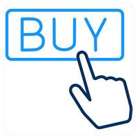 Buy and click icon concept vector