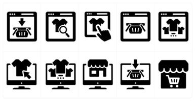 A set of 10 ecommerce icons as ecommerce, product search, online shopping vector