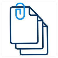 Attached and file icon concept vector