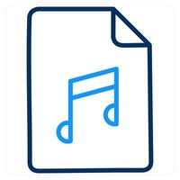 Audio and files icon concept vector