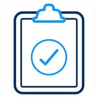 Clipboard and check icon concept vector