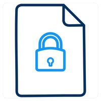 Security and file icon concept vector
