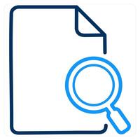 Search and file icon concept vector