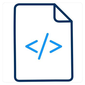 Code and binary icon concept vector