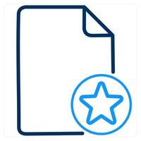 Star and page icon concept vector