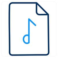 Audio and files icon concept vector