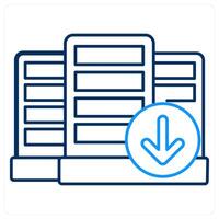 Download From Server and batch icon concept vector