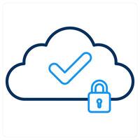 Cloud Security and cloud icon concept vector