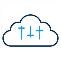 Cloud Setting and cloud icon concept vector