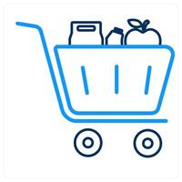 Cart Items and cart icon concept vector
