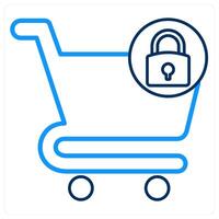 Cart Security and safety icon concept vector