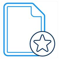 Star File and star icon concept vector