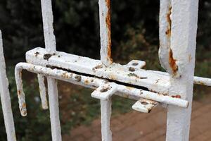Old and rusty metal products. photo