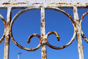 Old and rusty metal products. photo